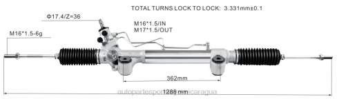 Repuestos De Auto Nicaragua 2B262471 Cremallera de dirección asistida 44250-0k710 44250-0k660 44250-0k820 TOYOTA